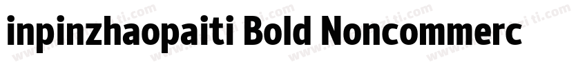 inpinzhaopaiti Bold Noncommercial字体转换